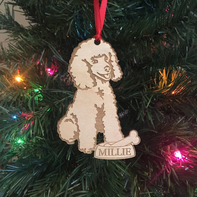 Toy Poodle Christmas Ornament Personalized Dog Ornament Etsy