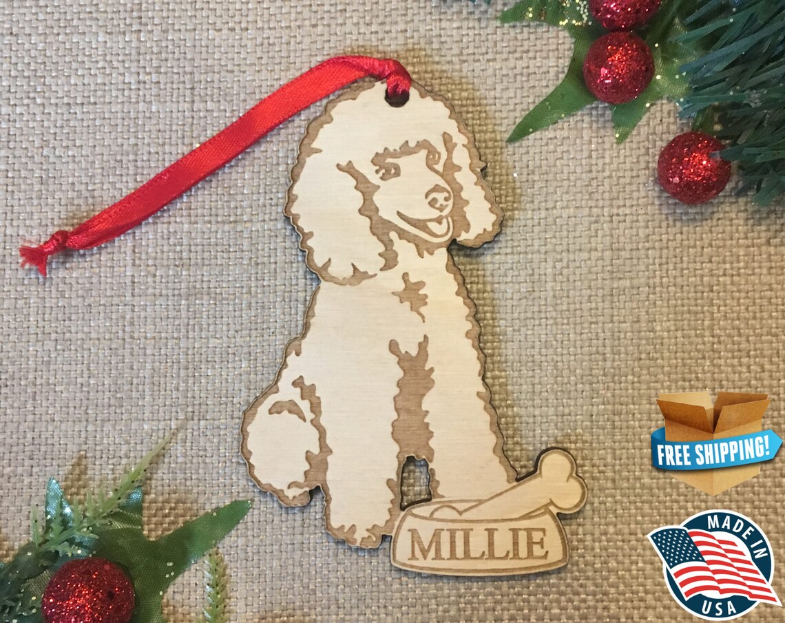 Toy Poodle Christmas Ornament Personalized Dog Ornament Etsy