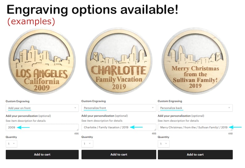 Personalized Ornament IL Christmas Ornament Chicago Illinois Ornament Stocking Stuffer Skyline Ornament Chicago Ornament