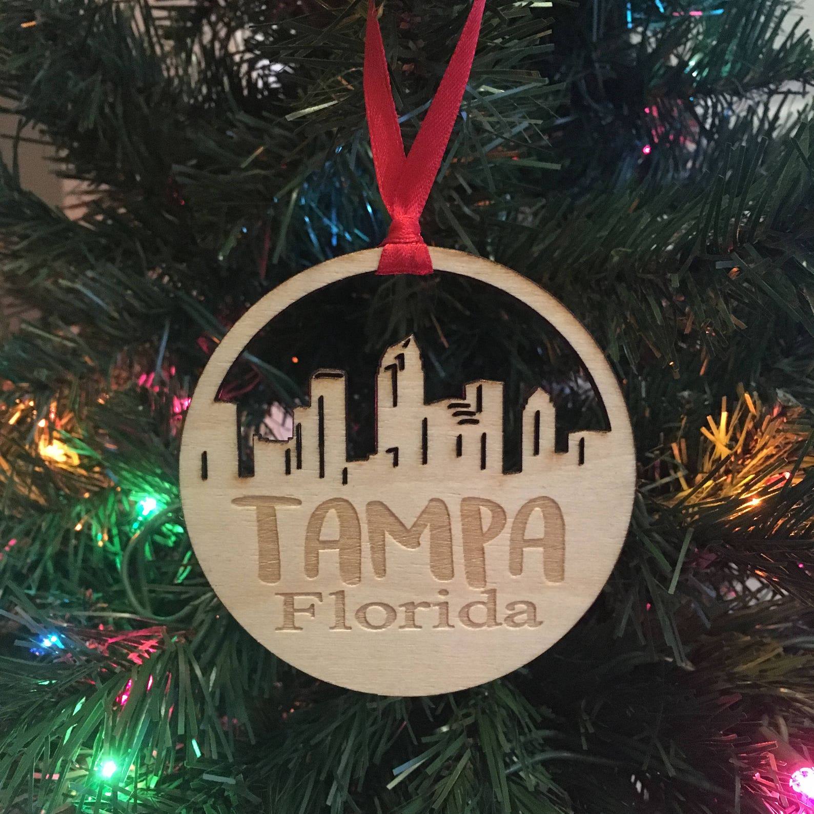 Tampa Florida Ornament Tampa Ornament FL Personalized Etsy