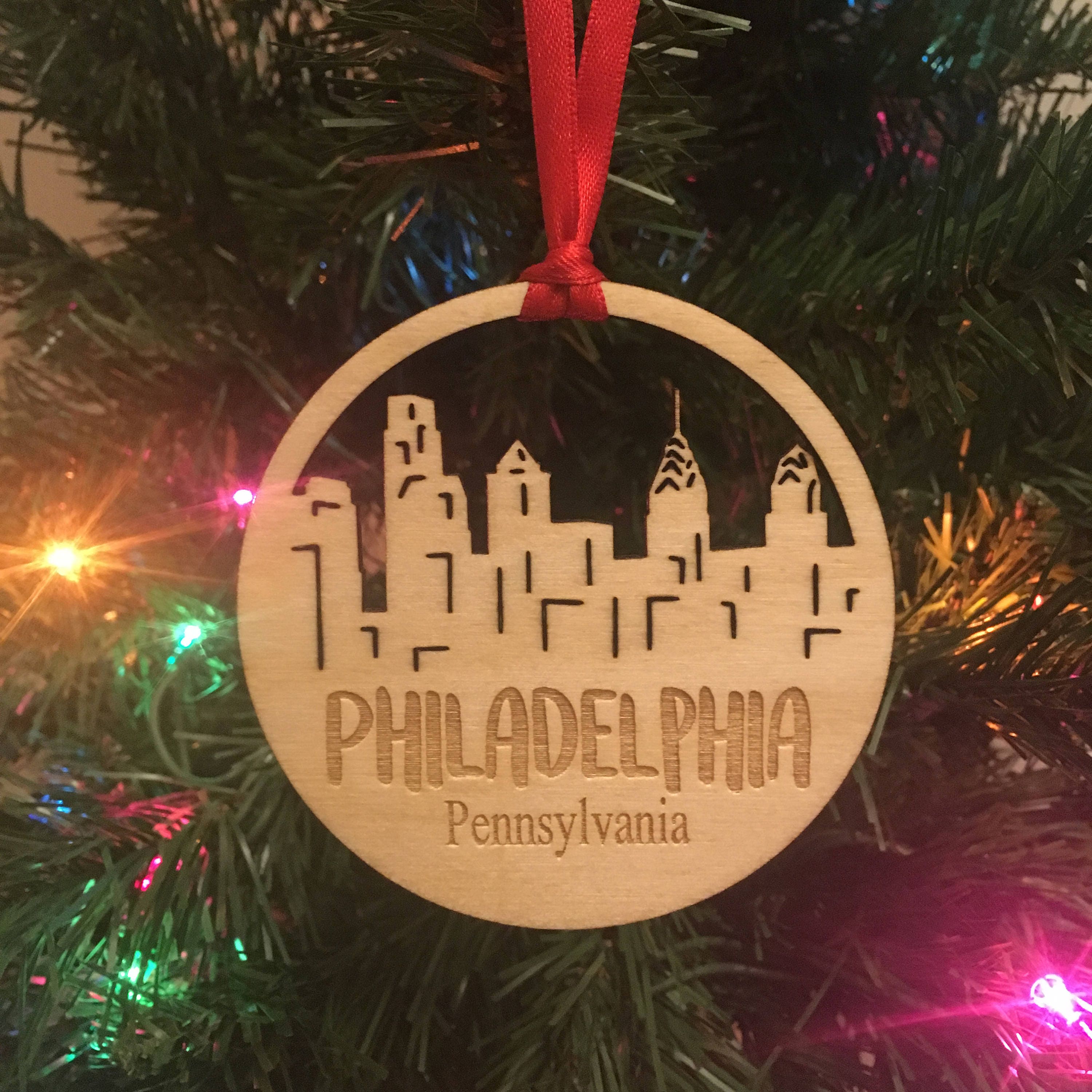 Philadelphia Christmas Ornament 