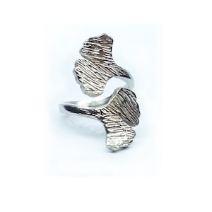 Bague en argent feuille de ginkgo - Me and My Mood bijoux