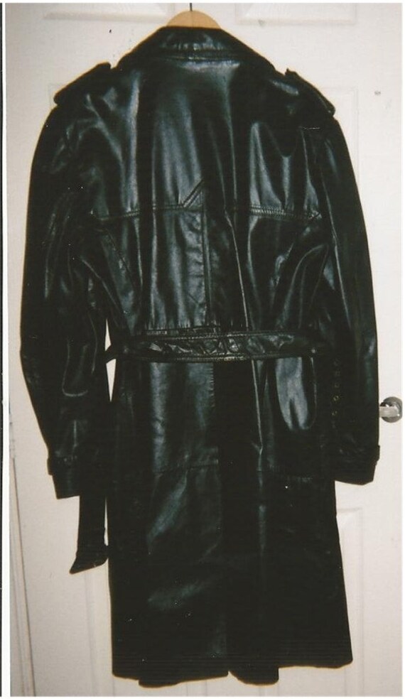 leather trench coat - image 4