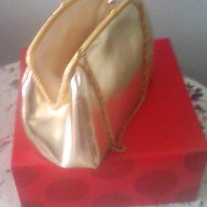 evening gold bag and gloves