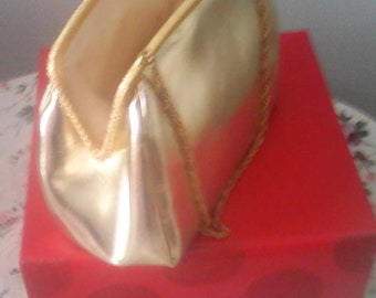 evening gold bag and gloves