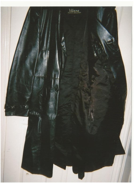 leather trench coat - image 2