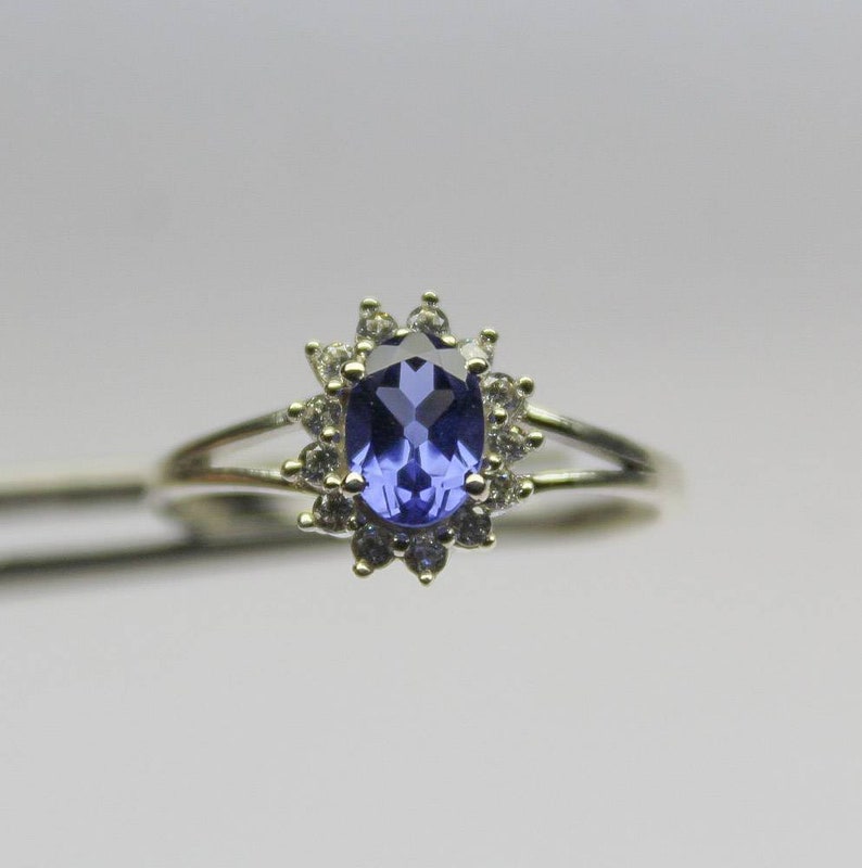 Sale low price Natural Tanzanite 925 Sterling silver ringEngagement ring.