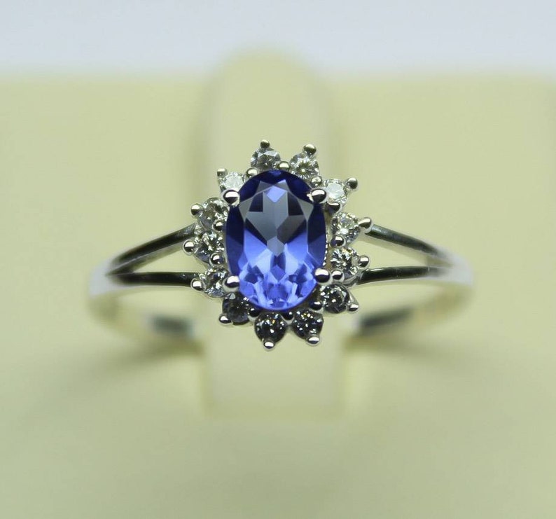 Sale low price Natural Tanzanite 925 Sterling silver ringEngagement ring.
