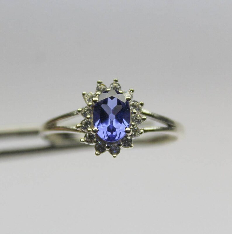 Sale low price Natural Tanzanite 925 Sterling silver ringEngagement ring.