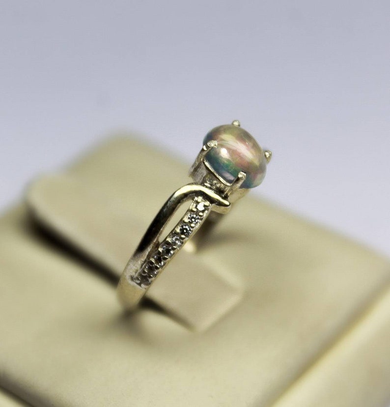 Ready to gift her. Sale low price Natural Opal Engagement Ring 925 Sterling silver stamped,engagementWedding ring All sizes