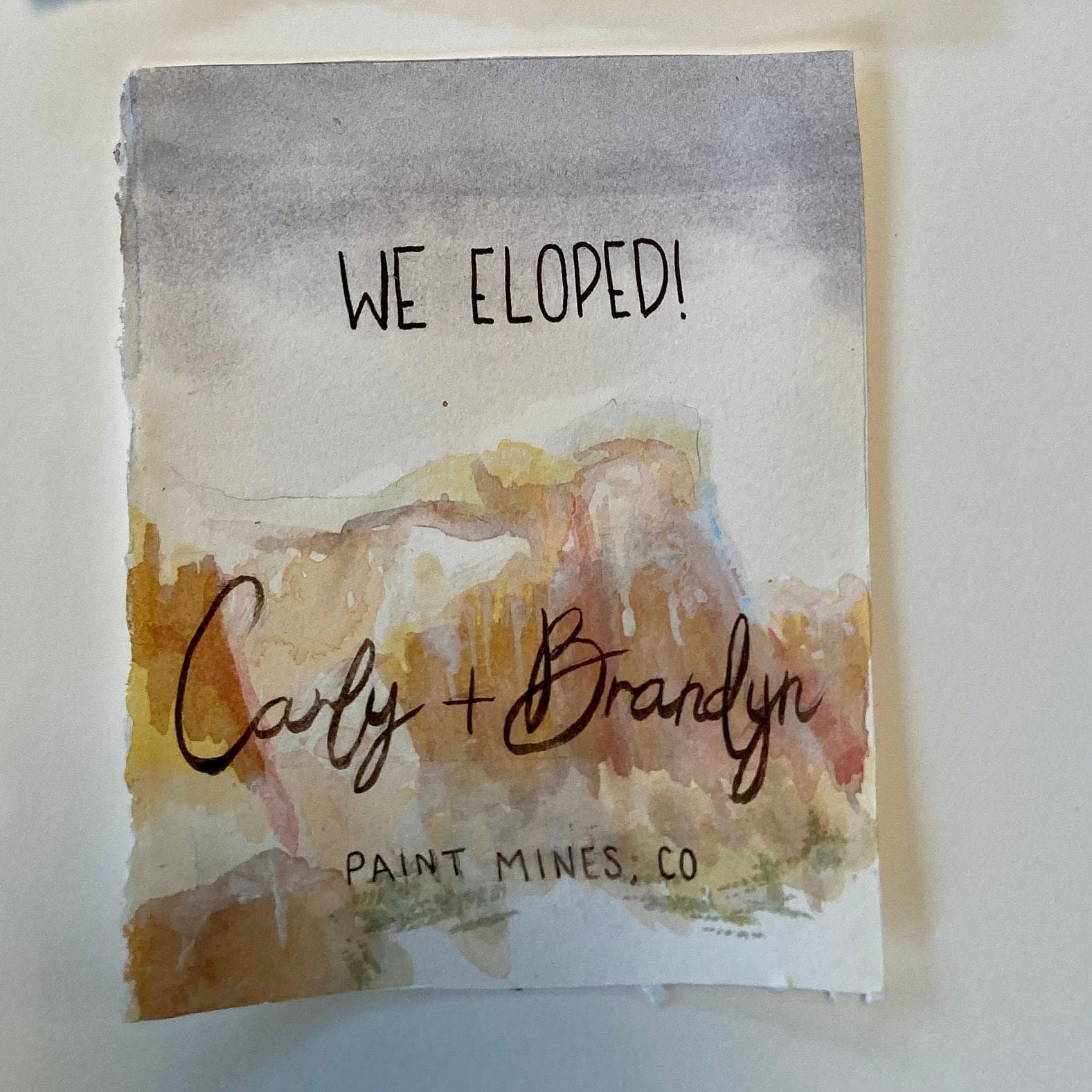 We Eloped Illustration Cards Etsy