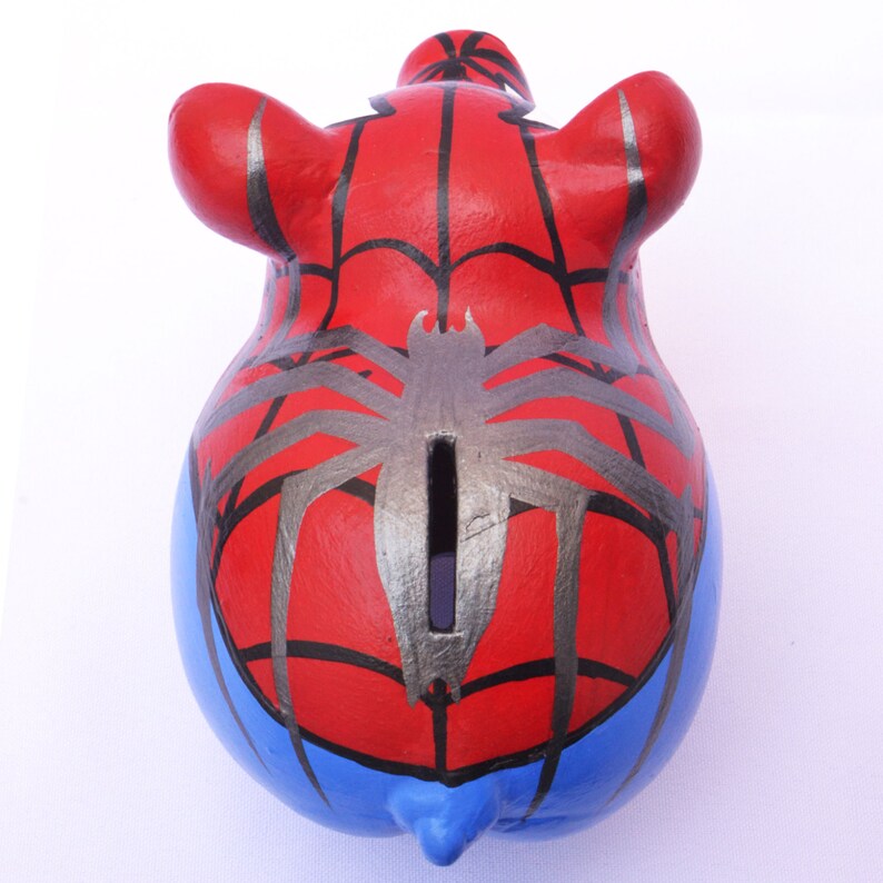 Spiderman Piggy Bank free shipping Superhero Piggy Bank Etsy