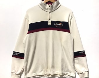 Rare !! Vintage ellesse perugia italia big spellout logo jumper pullover sweatshirt