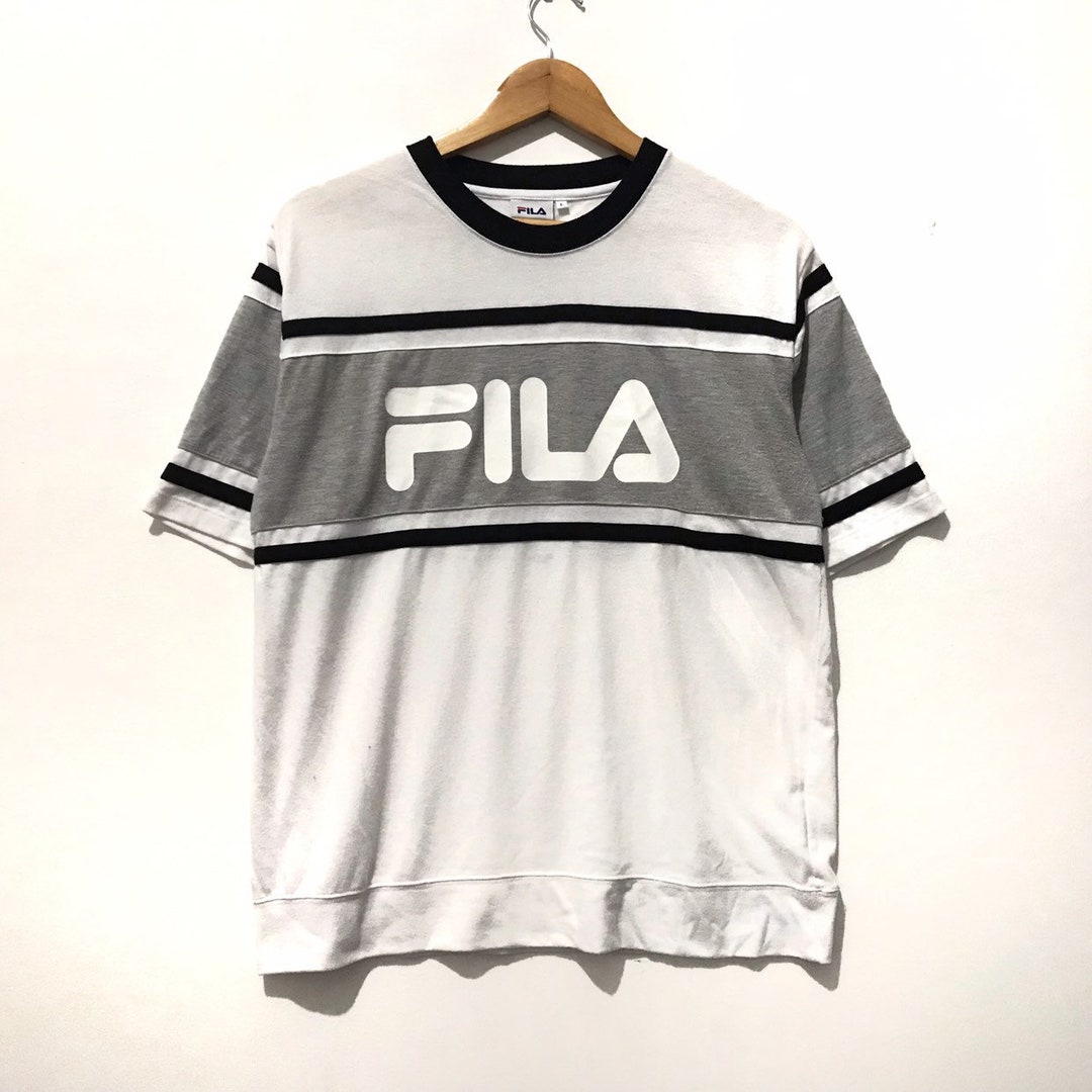 Rare Vintage Fila Big Spell Out Logo Stripe - Etsy