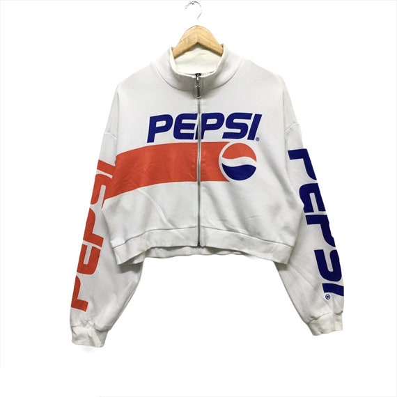 Rare !!! Pepsi big logo white colour croptop sweat