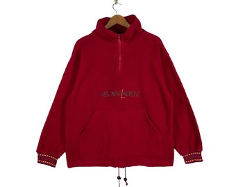 Vintage !!! Rare vintage yves saint laurent // ysl jumper pullover fleece sweatshirt