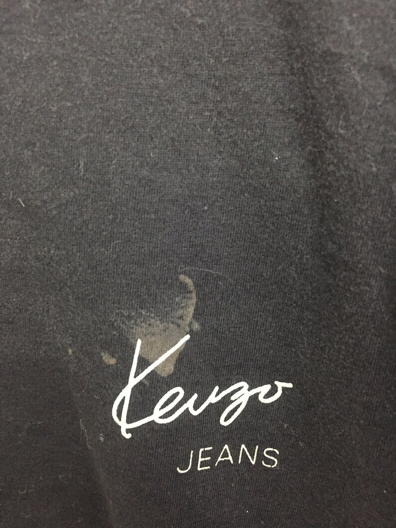 Vintage Kenzo Jeans Allover Print Waves Splash Tees Size Medium