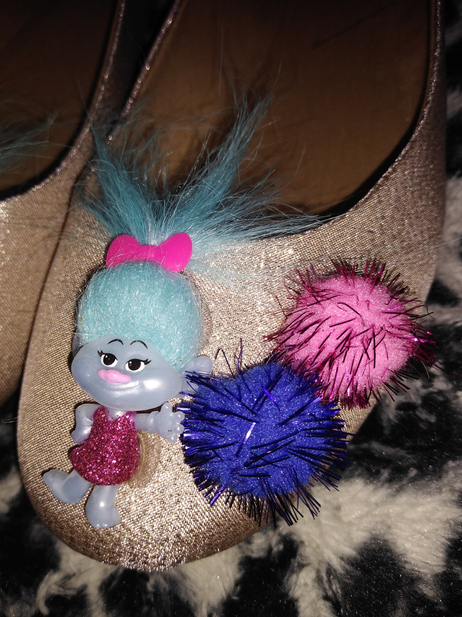 troll doll bling gold ballet flats shoes 11 troll doll bling gold ballet flats shoes 11