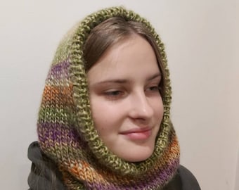 Capucha de pasamontañas, Gorro de punto, Gorro de invierno, Capucha de punto, Bufanda con capucha, Pasamontañas de lana, Capucha de punto, Gorro de invierno