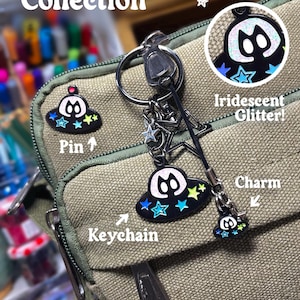 Amuleto de gatito espacial con platillo volador / Amuleto para teléfono con gato OVNI imagen 4