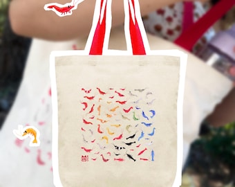 Shrimp Tote Bag | Neocaridina Cotton Canvas Tote Bag
