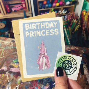 Kitty Birthday Princess Card | Greeting Card