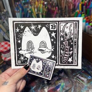 Spaced Out | Art Print + Holo Sticker