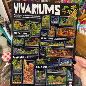 Vivarium / Poster con stampa artistica da parete per acquari 8,5x11