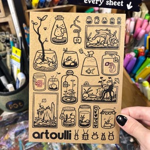 Terrarium Aquarium Sticker Sheet VIVARIUMS | Clear Transparent Stickers image 10