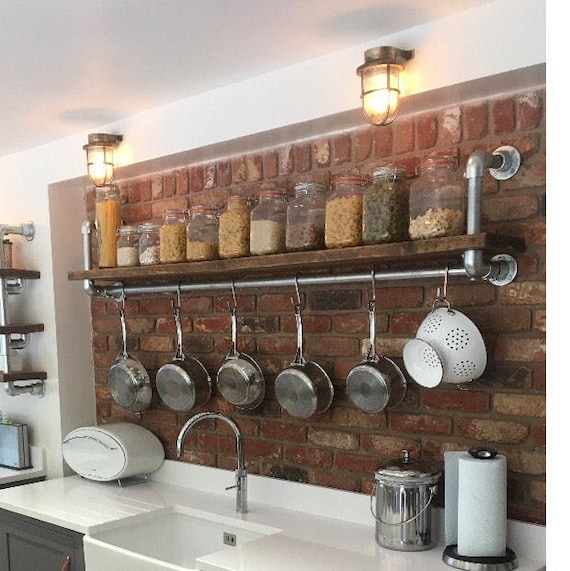 kitchen shelving industrial shelving shelf shelving Etsy