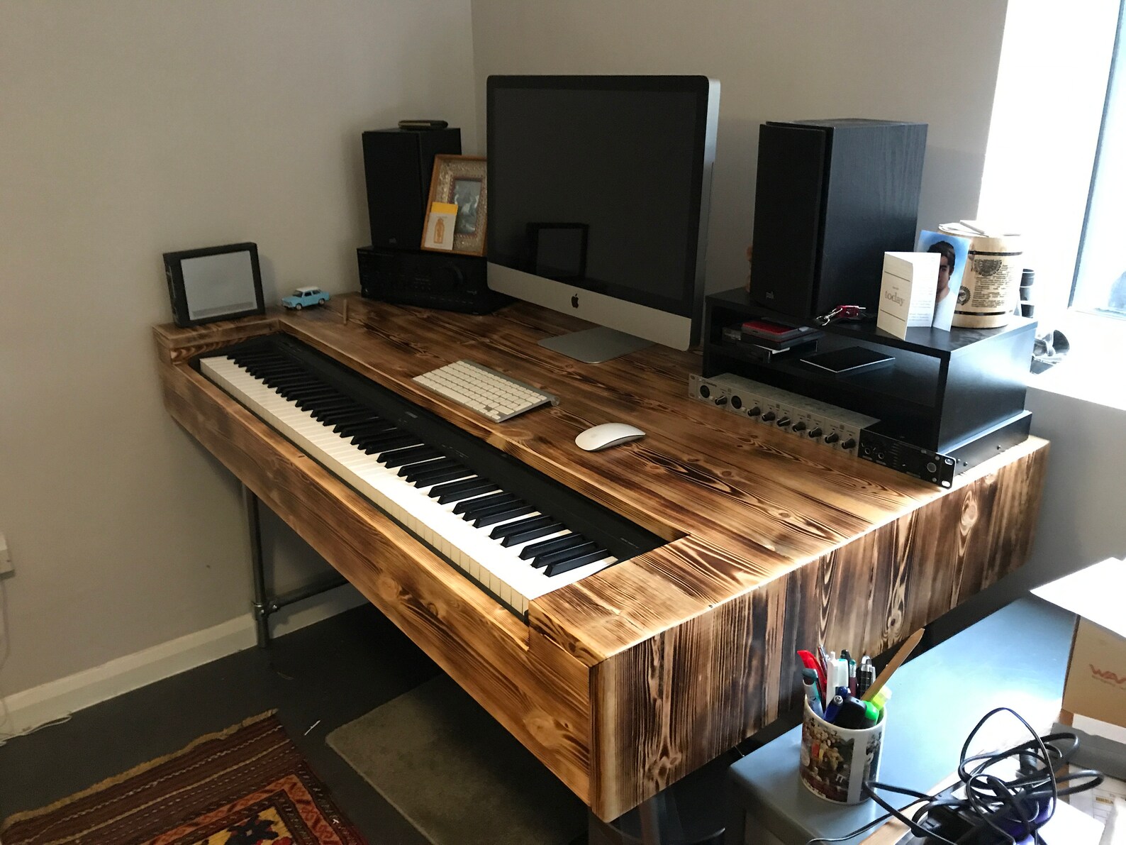 Composers Desk Industrial Style Studio Workstation Music Etsy