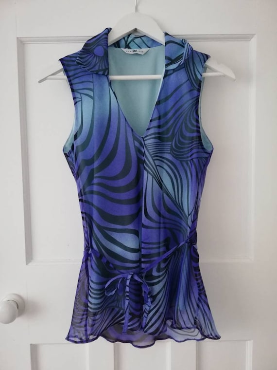 Purple and black vest top from the 1990's by New L