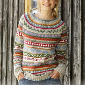 Winter Carnival, Norwegian handmade women's sweater, sz. XS (32 - 34) knit sweater