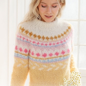 Sweter Lemon Meringue * Sweter damski rozmiar 36 - 46 (S - XXXL) sweter z dzianiny alpaka i merynos
