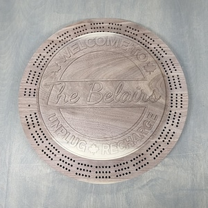 Digital file download Round cribbage board c2d files and SVG files (Carbide create) CNC, Laser engraver Digital download