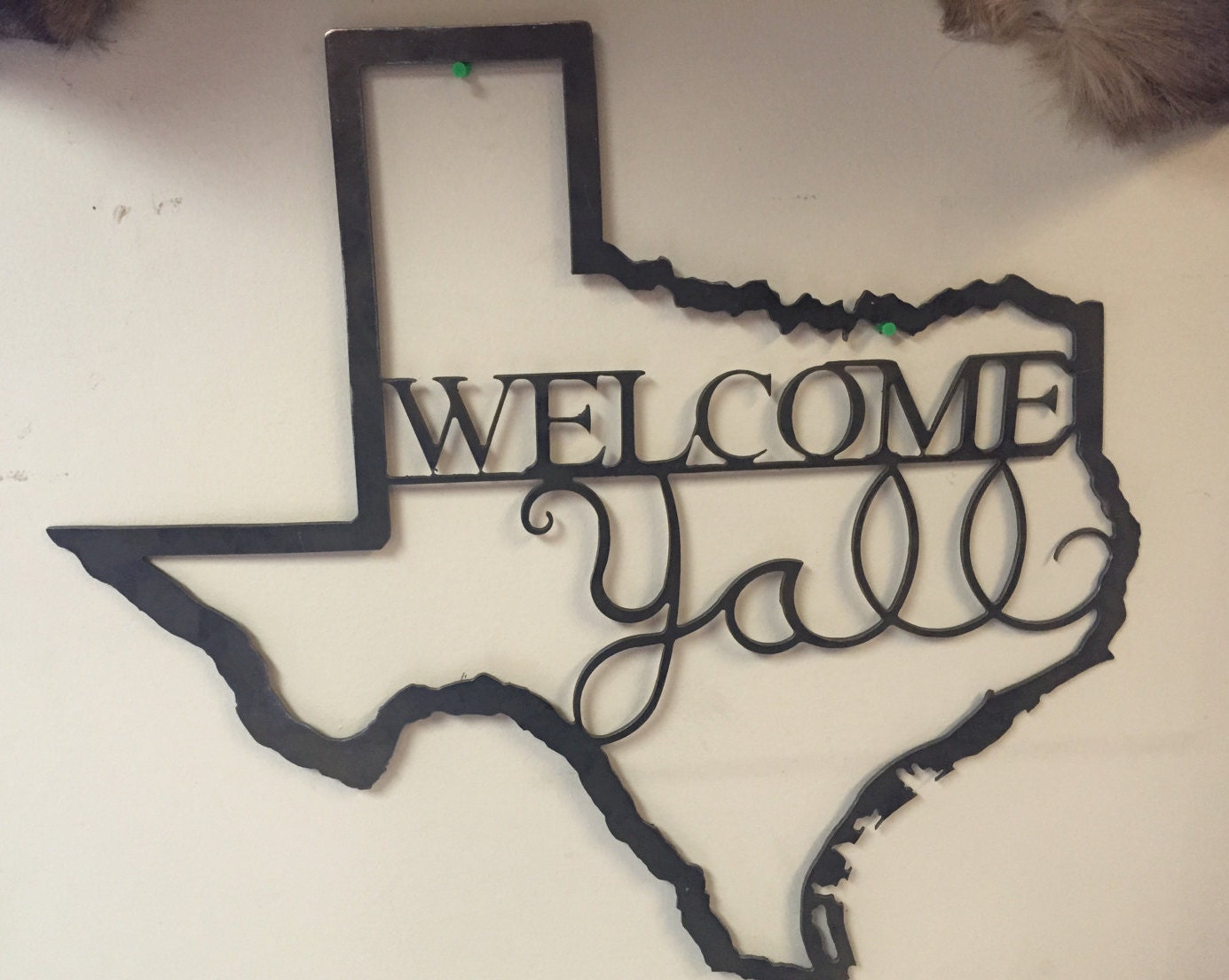 Welcome Yall Texas Metal Sign Etsy