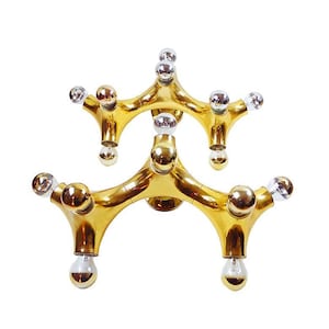 1970s Germany Cosack Organic Golden Gemini Wall Sconces, Set of 2