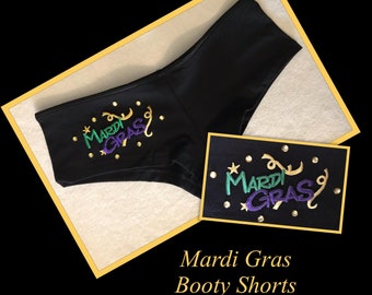 Mardi Gras Booty Shorts-mardigrasunderwear-mardigrascostume-mardigrasshorts-mardigraslingerie-sexymardigrasshorts-lingeriemardigras