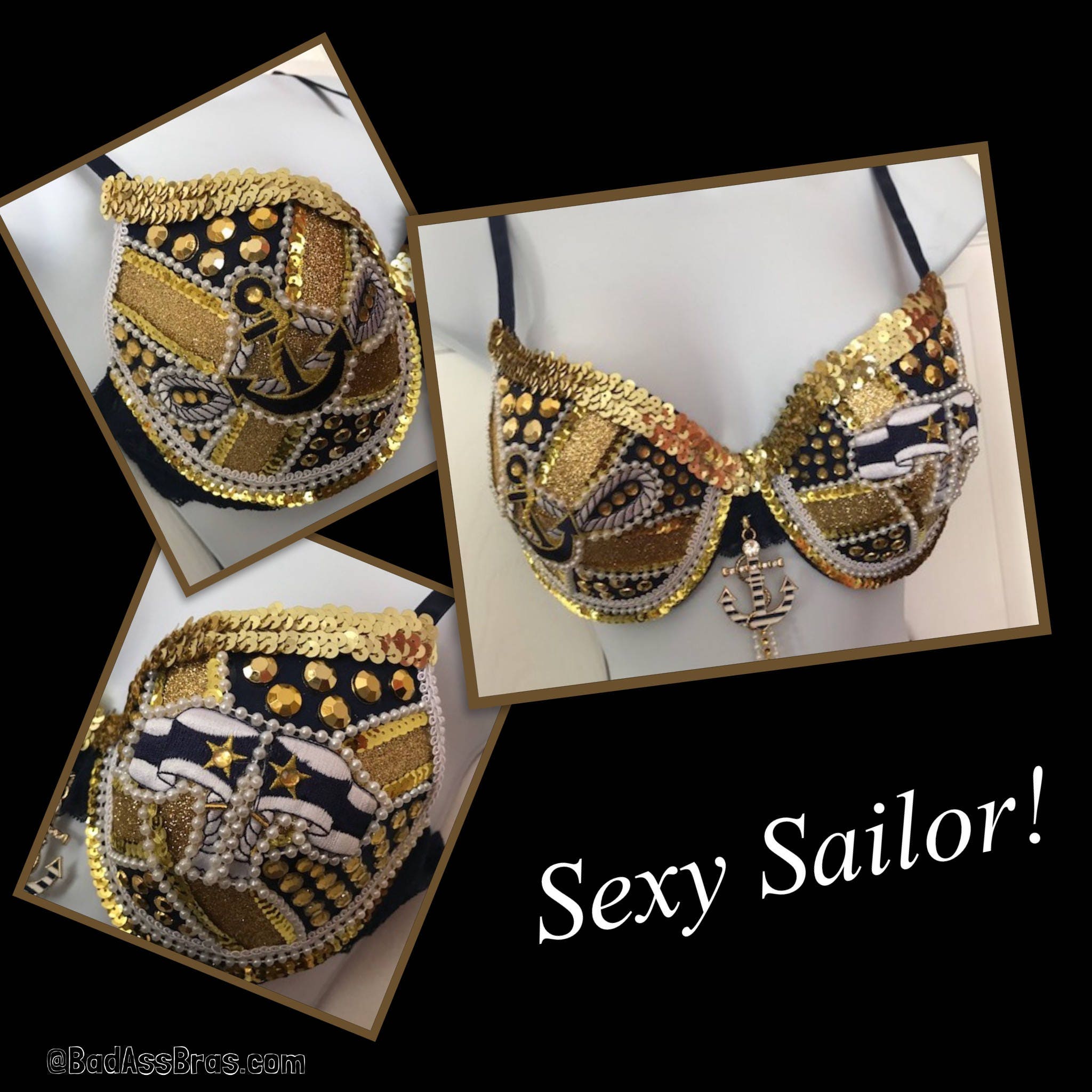 Sailor Nautical Bra-sexysailorbra-sailorbra-sexysailorcostume-sexysailoroutfit-nauticalbra-sailoroutfit  -  Israel