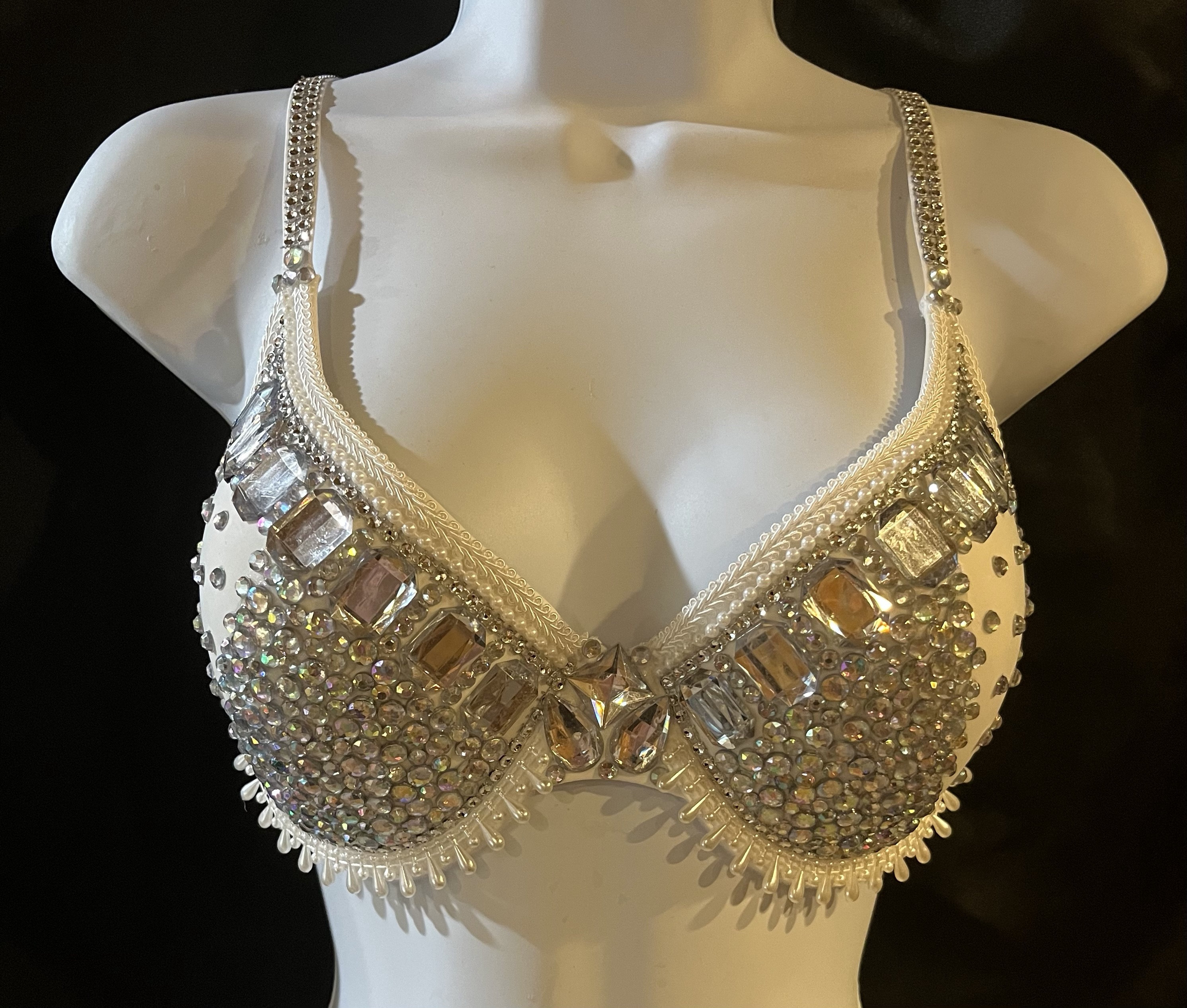 Rhinestone Festival Bra: Sparkle Crystal Rave Bra