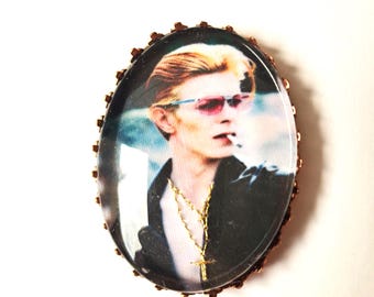 Broche bordado a mano de David Bowie