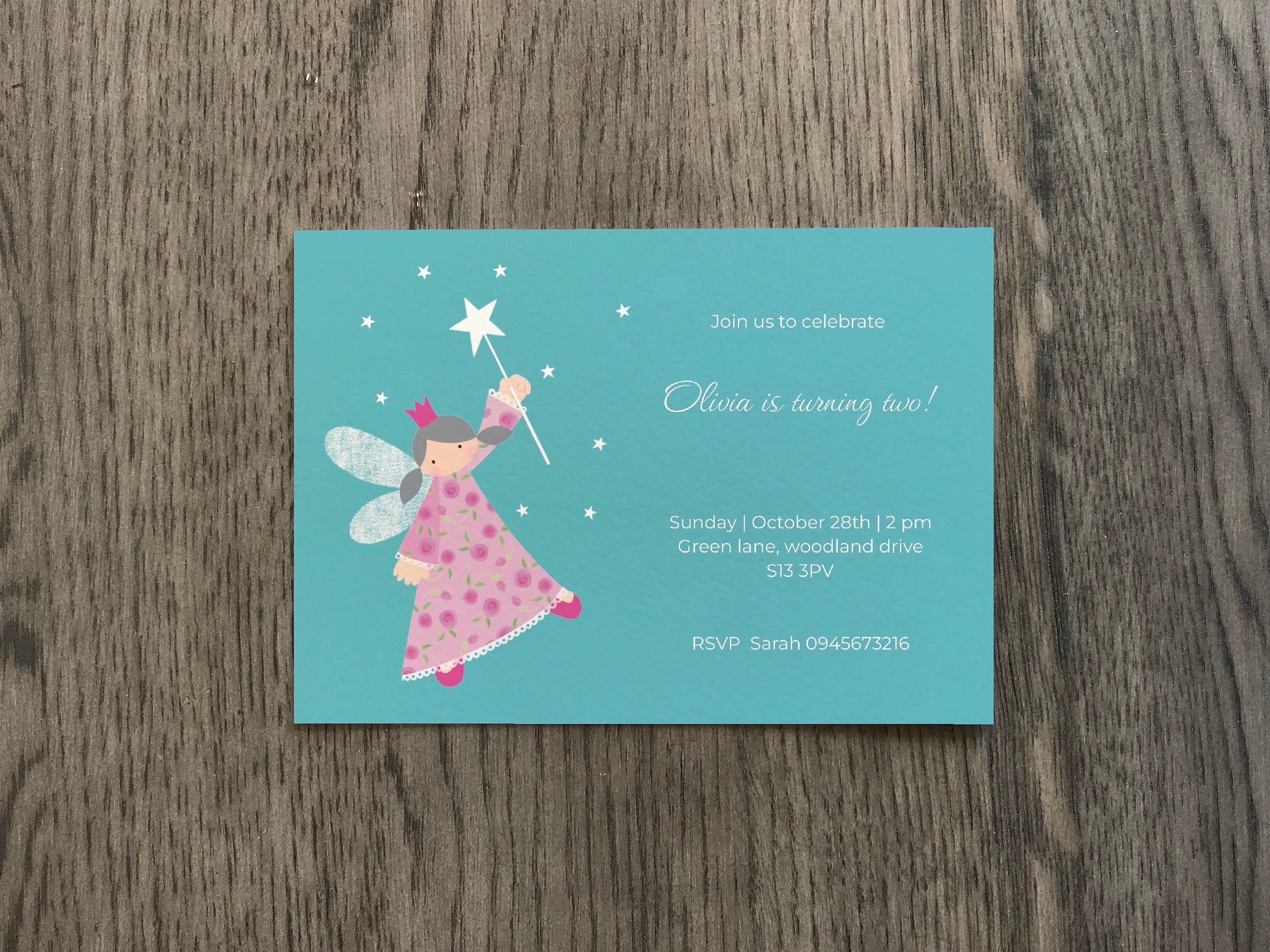 Fairy Birthday Party Invitation, Instant Download Invitation, Printable