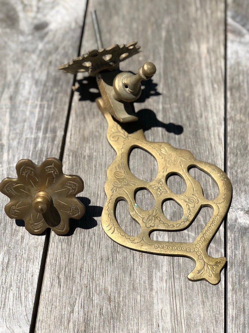 Vintage Moroccan Lattice Brass Door Knocker Moroccan Brass Door Knocker Extra Large Brass Lattice Door Knocker