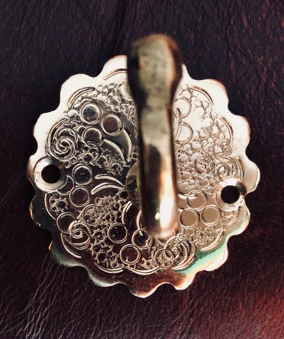 Hand Carved Round Brass Wall Hook Handmade In Morocco Coat - Brass Wall Hook Round Hand Carved Round Brass Wall Hook Handmade In Morocco Coat - Brass Wall Hook Round