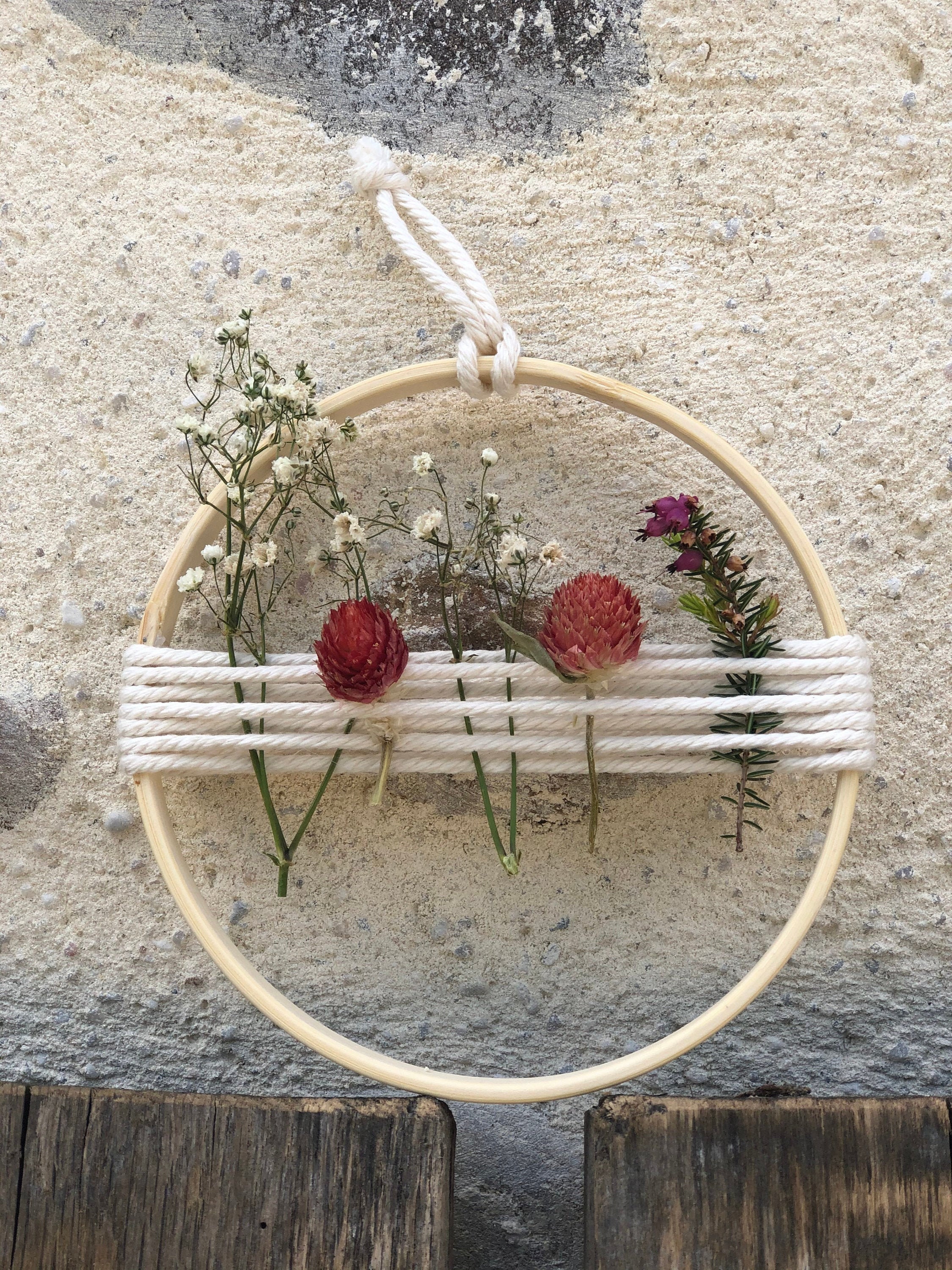 Cercle Floral avec Fleurs Séchées