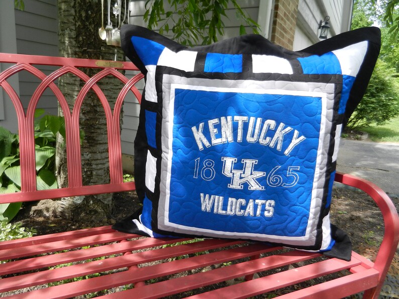 University of Kentucky 28 Quilted T-Shirt Dorm Pillow UK Wildcats