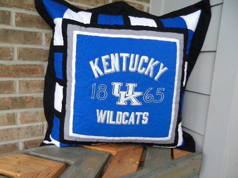 University of Kentucky 28 Quilted T-Shirt Dorm Pillow UK Wildcats