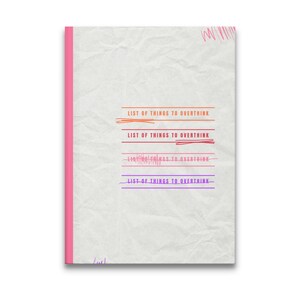 Fun Overthinking Notebook, Funny Journal to List Things to Overthink, Cute Hardback Notebook, Perfect Gift Idea, Practical and Fun Diary