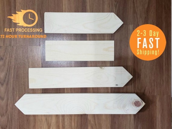 Wood Arrow Sign Diy Wedding Direction Sign Directional Etsy