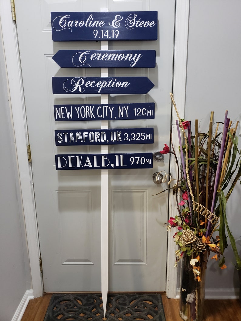 Wood Arrow Sign DIY Wedding Direction Sign Directional Etsy
